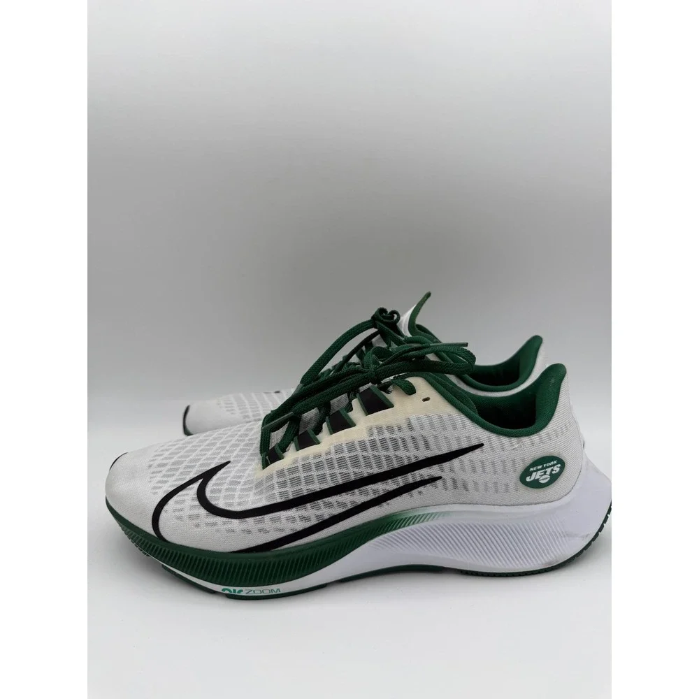 Nike Air Zoom Pegasus 37 New York Jets White Green Running Shoes CZ5453-100 8.5